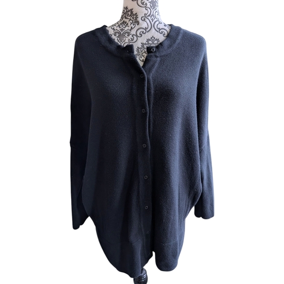 Vetta Capsule The Oversized Sweater Fisherman Chunky Womens XS Cotton Black - Picture 4 of 15